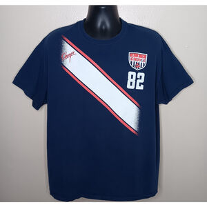 CHUY'S Restaurant Team USA Soccer Adult XL T-shirt Parody USMNT Navy Tee